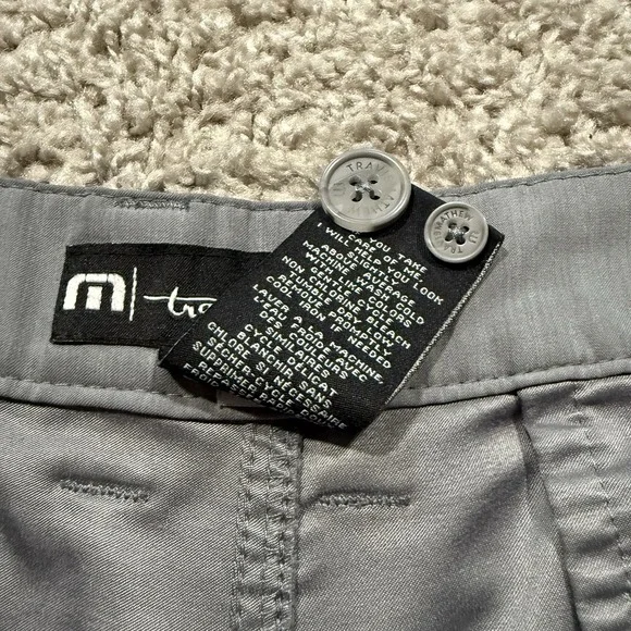Travis Mathew Men's Golf Shorts SZ 38 Gray Slash Pockets Stretch - Picture 5 of 11
